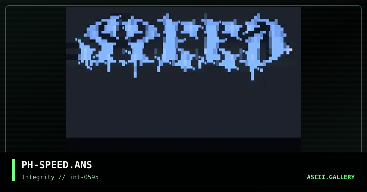 Speed Logo, by prophet, 1995