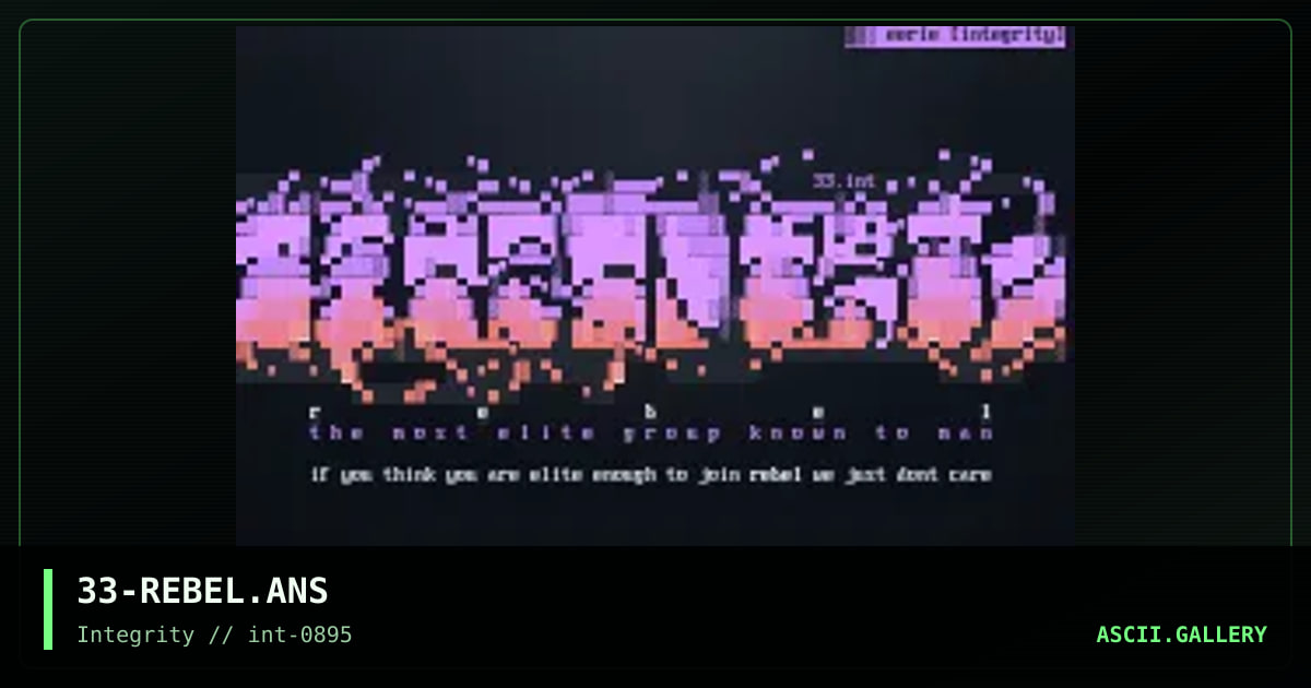 Rebel, by eerie, 1995