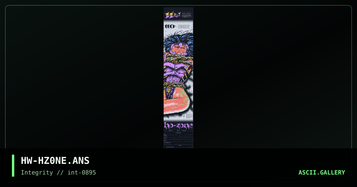 Ho-Zone, by heat wave, 1995