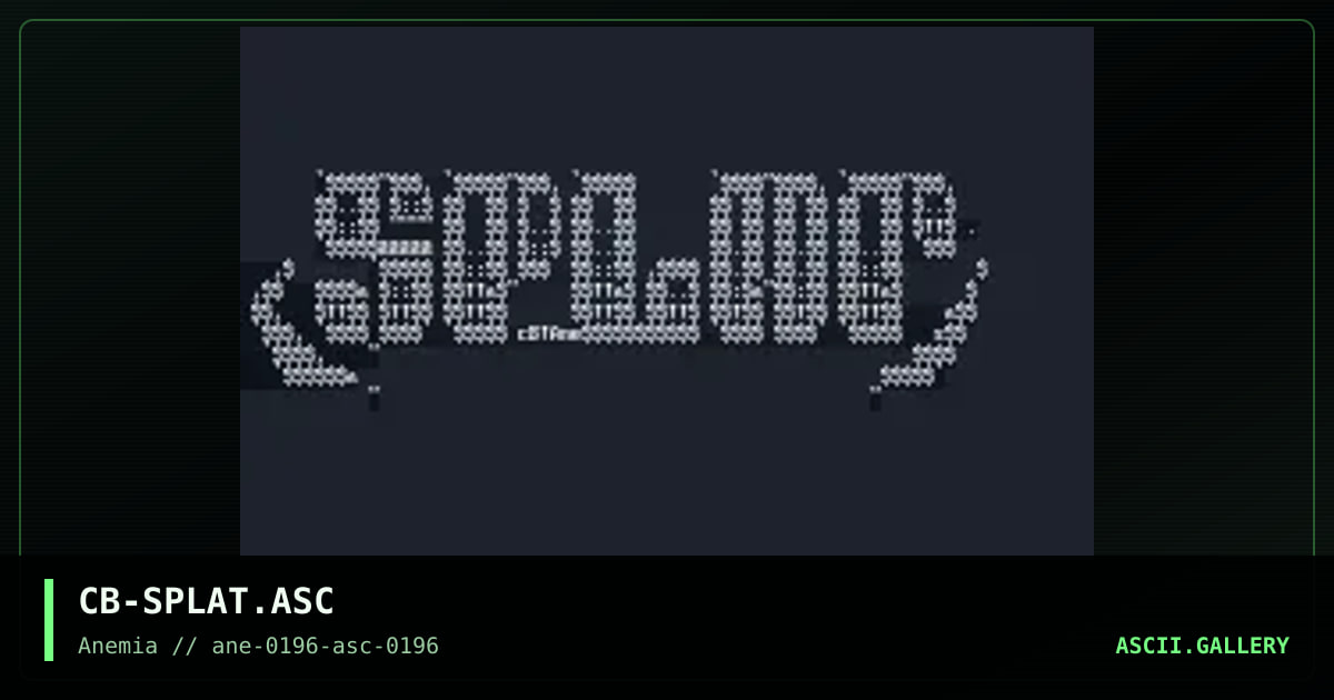 Splat, by crimeboss, 1996