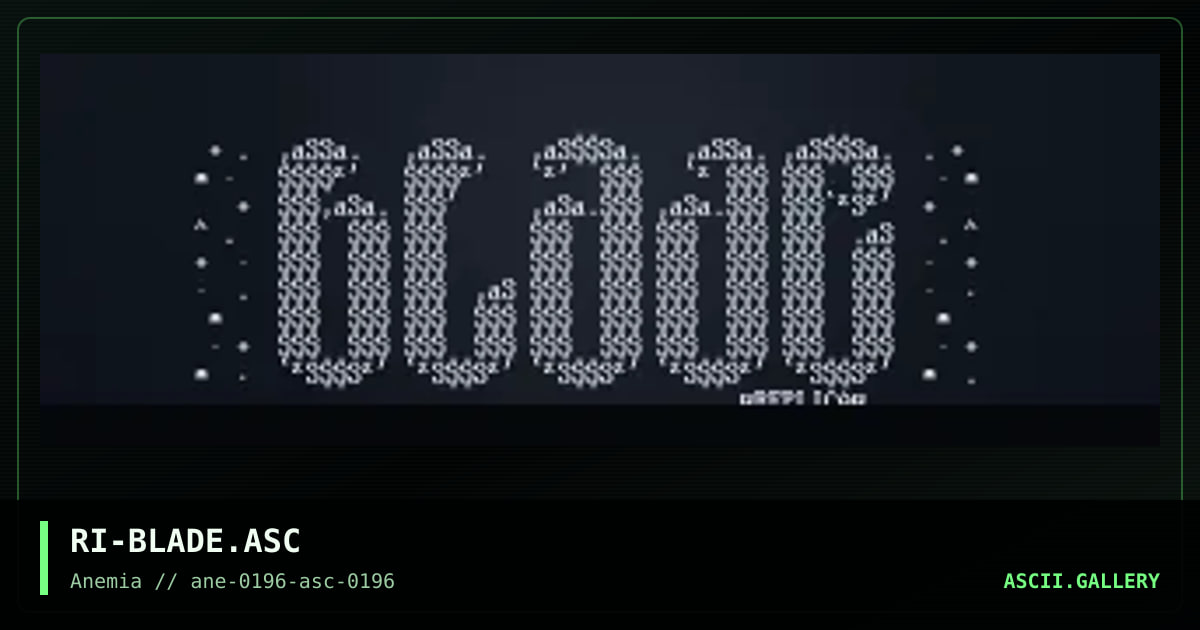 blade logo, by replica, 1996