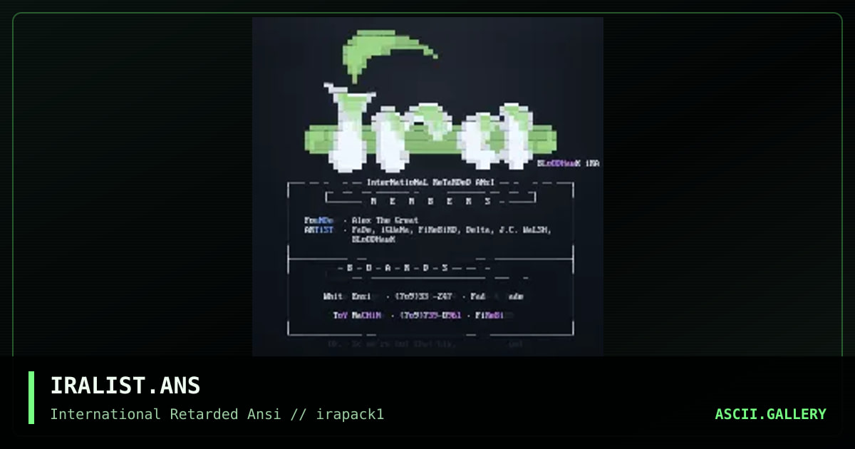 IRALIST.ANS, by bloodhawk, 1995