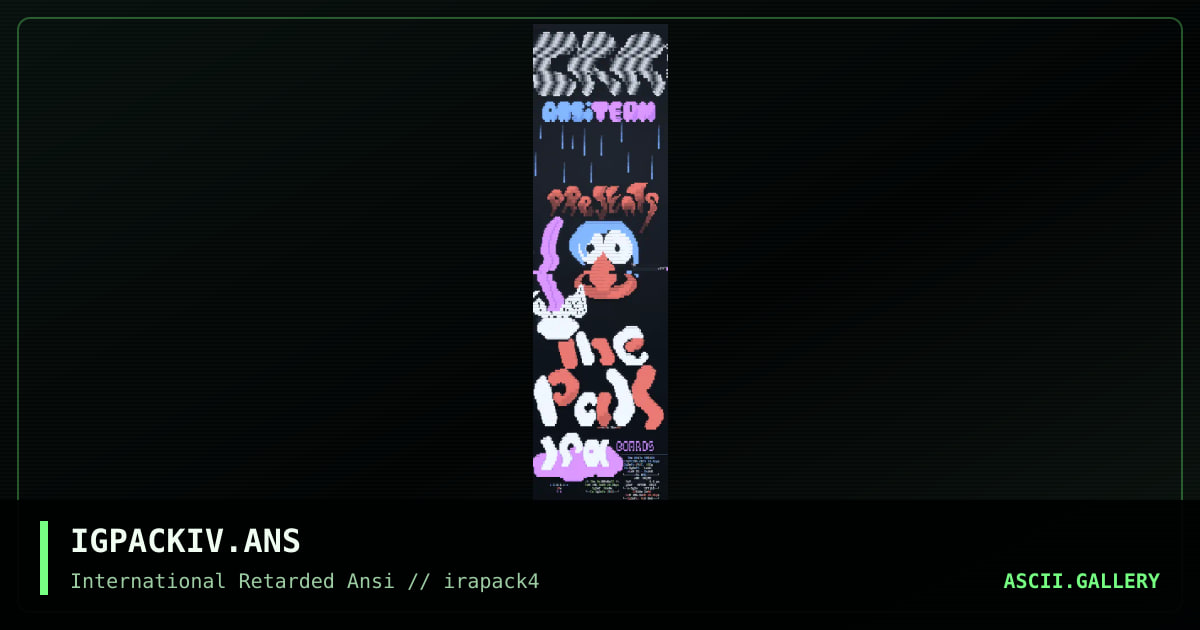 IGPACKIV.ANS, by iguana, 1996