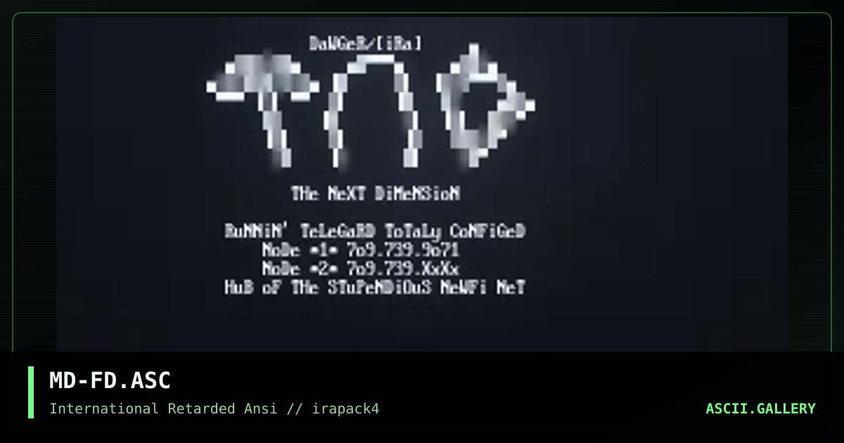 MD-FD.ASC, by dawger, 1996