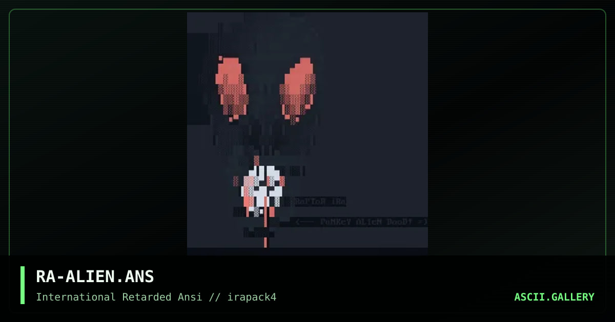 RA-ALIEN.ANS, by raptor 709, 1996