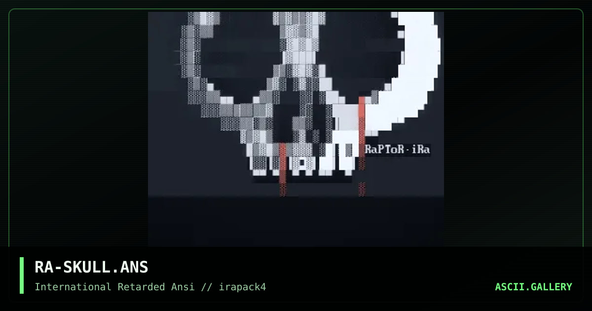 RA-SKULL.ANS, by raptor 709, 1996