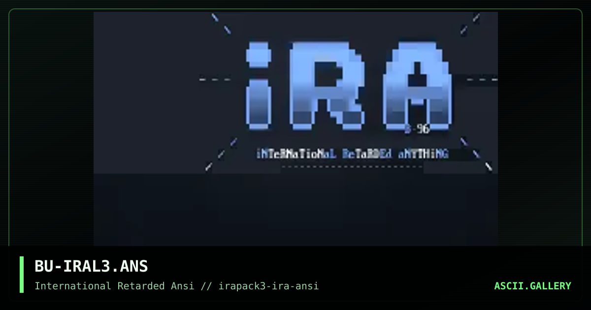 BU-IRAL3.ANS, by butch, 1996