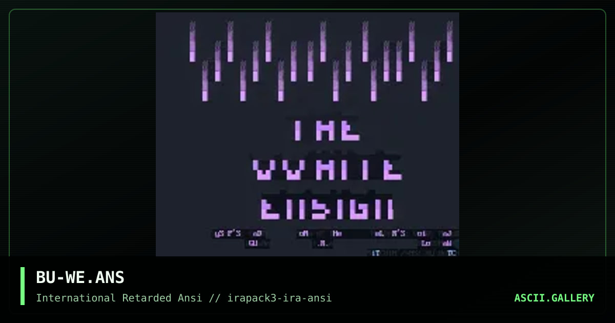 BU-WE.ANS, by butch, 1996