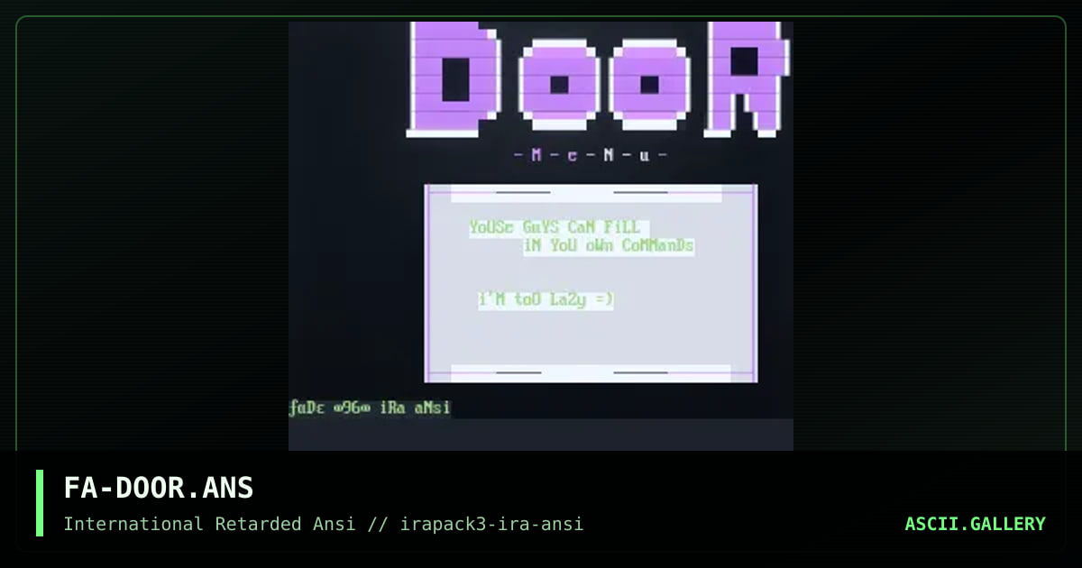 FA-DOOR.ANS, by fade, 1996