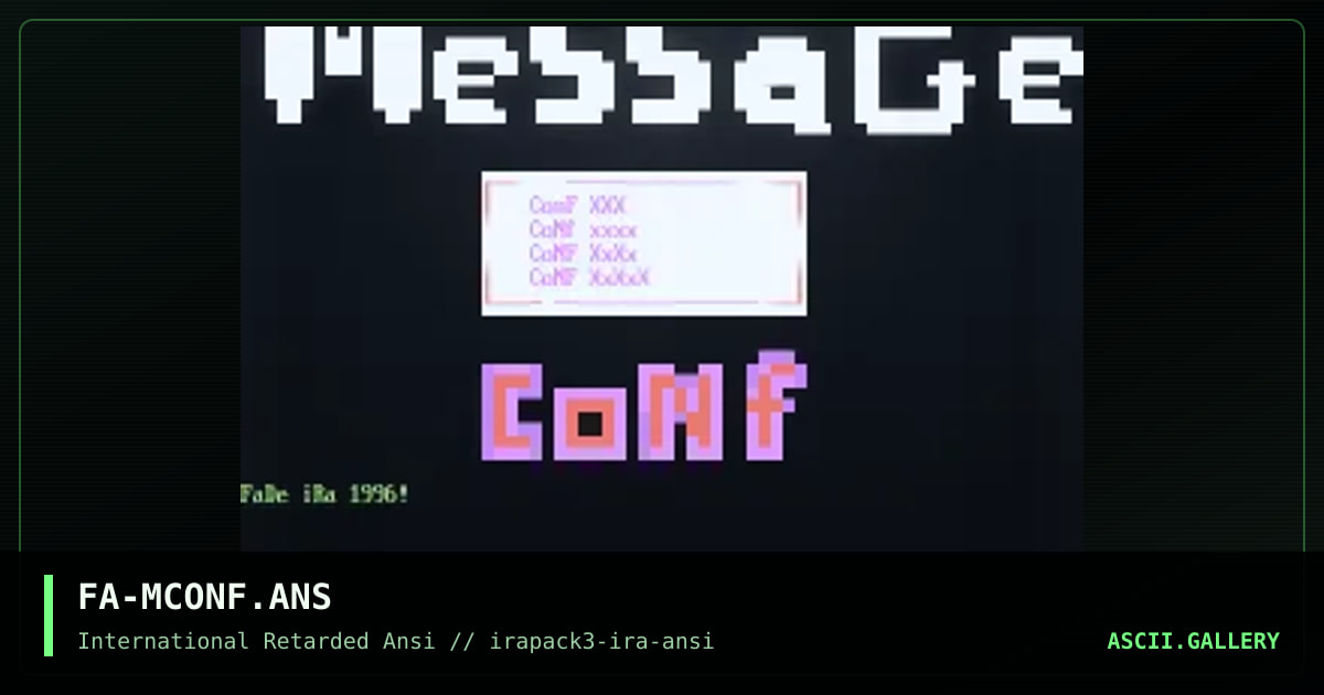 FA-MCONF.ANS, by fade, 1996