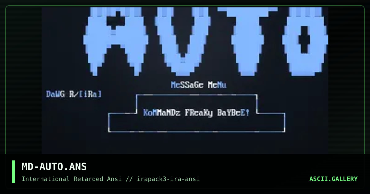 MD-AUTO.ANS, by dawger, 1996