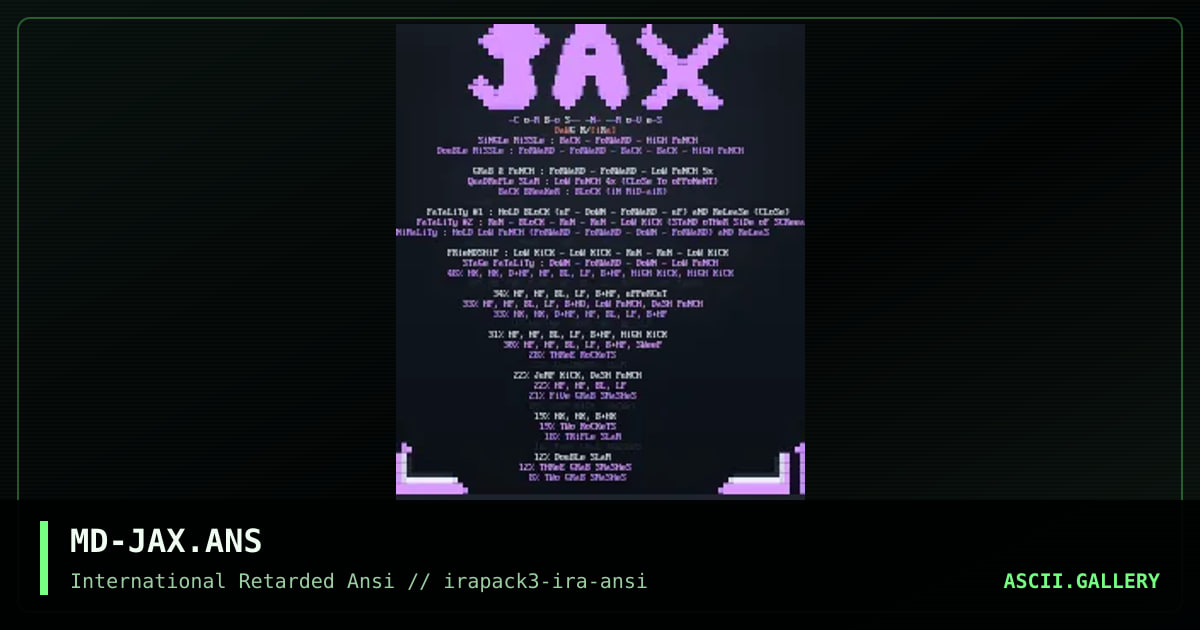 MD-JAX.ANS, by dawger, 1996