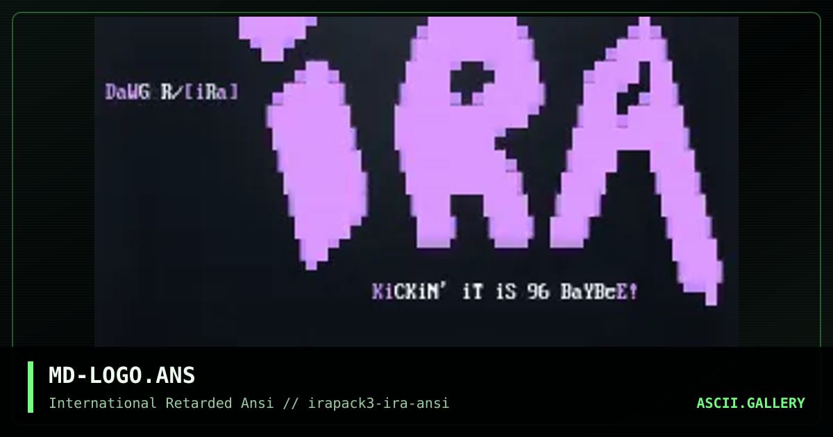 MD-LOGO.ANS, by dawger, 1996