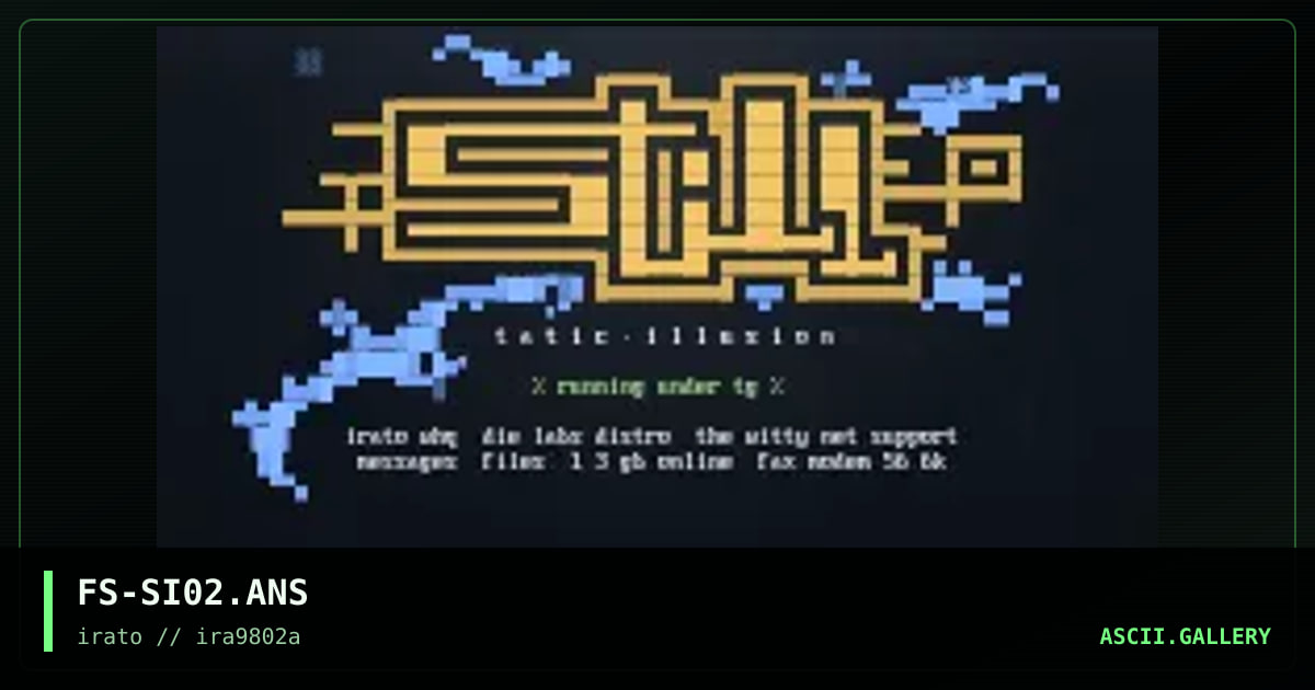 still's welcome screen, by flying squirrel, 1998