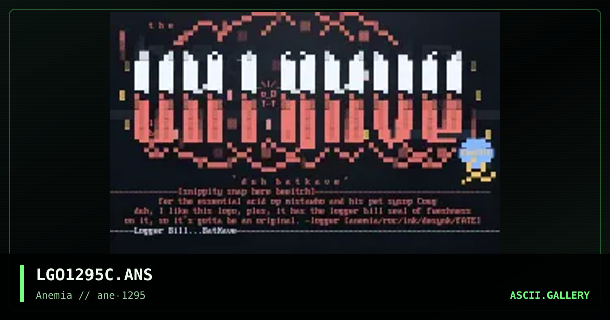 Anemia LOGOS, 12-95c, by nightblade, ruthless, 1995