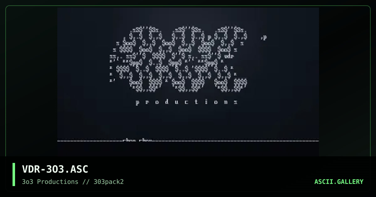 3o3 ascii, by vader-sweden, 1997