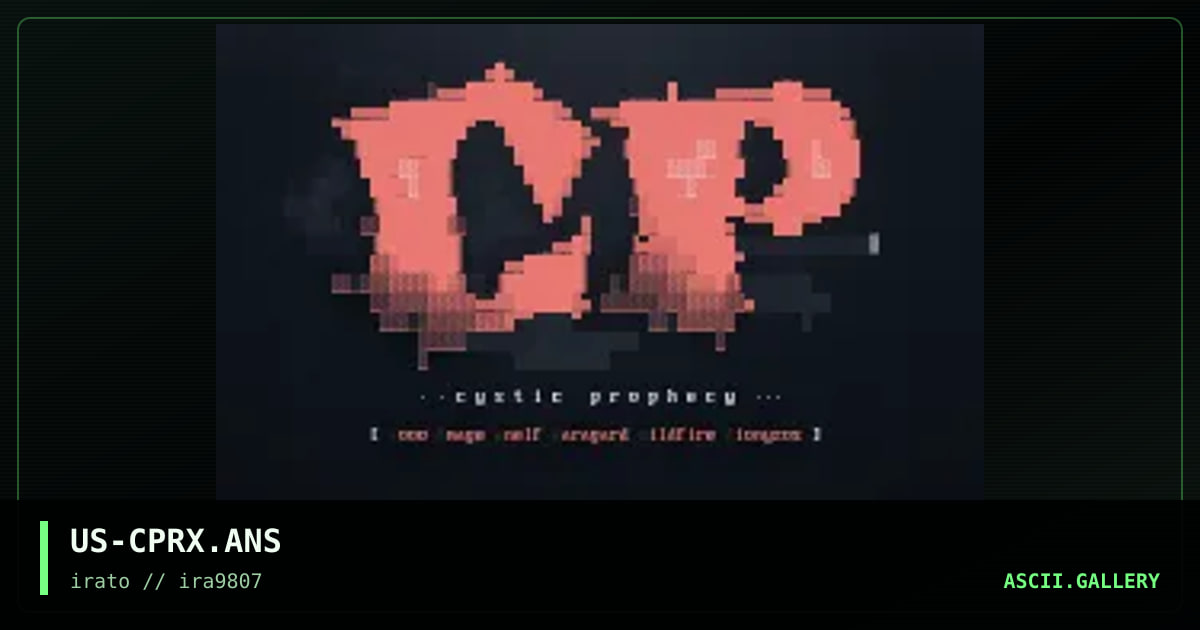 cystic prophecy, by dionyzos, bloodmage, 1998