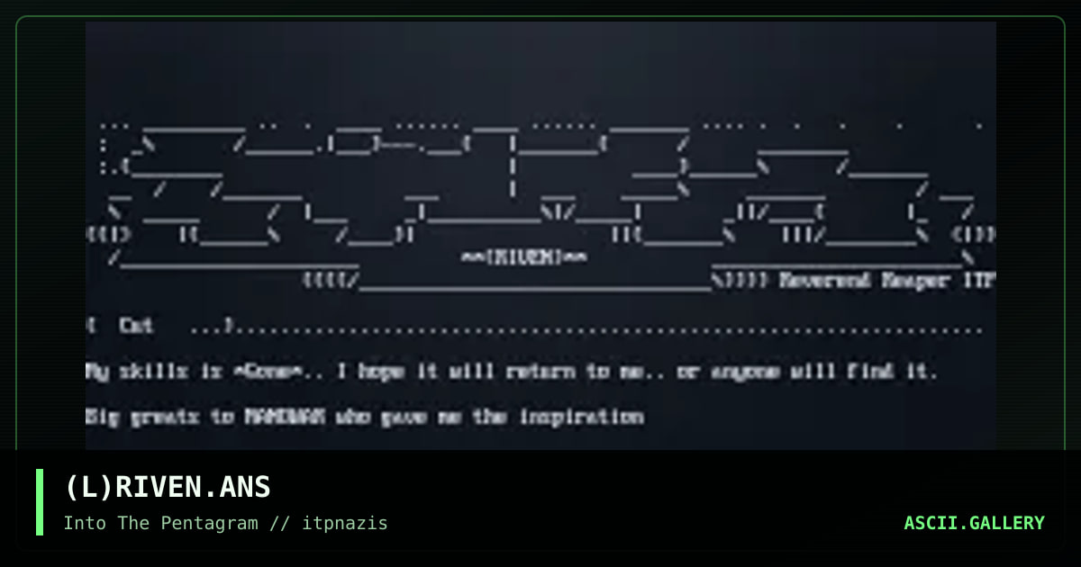(L)RIVEN.ANS, by reverend reaper, 1999