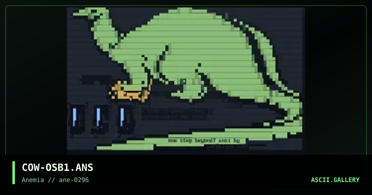 One Step Beyond, by corpulent cow, 1996