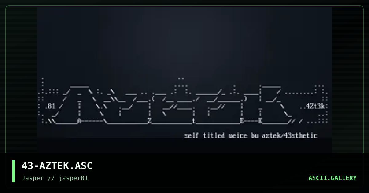 aztek, by aesthetic, 2001