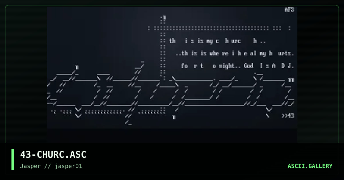 this is my church, by aesthetic, 2001