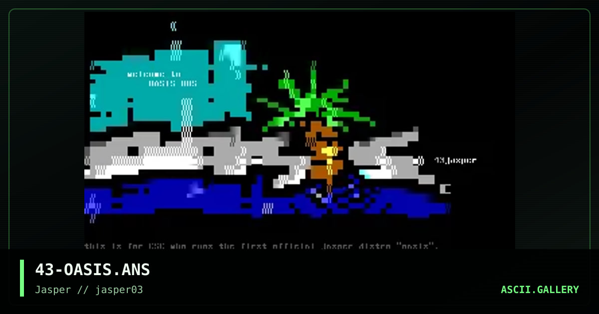 oasis bbs promo, by aesthetic, 2002