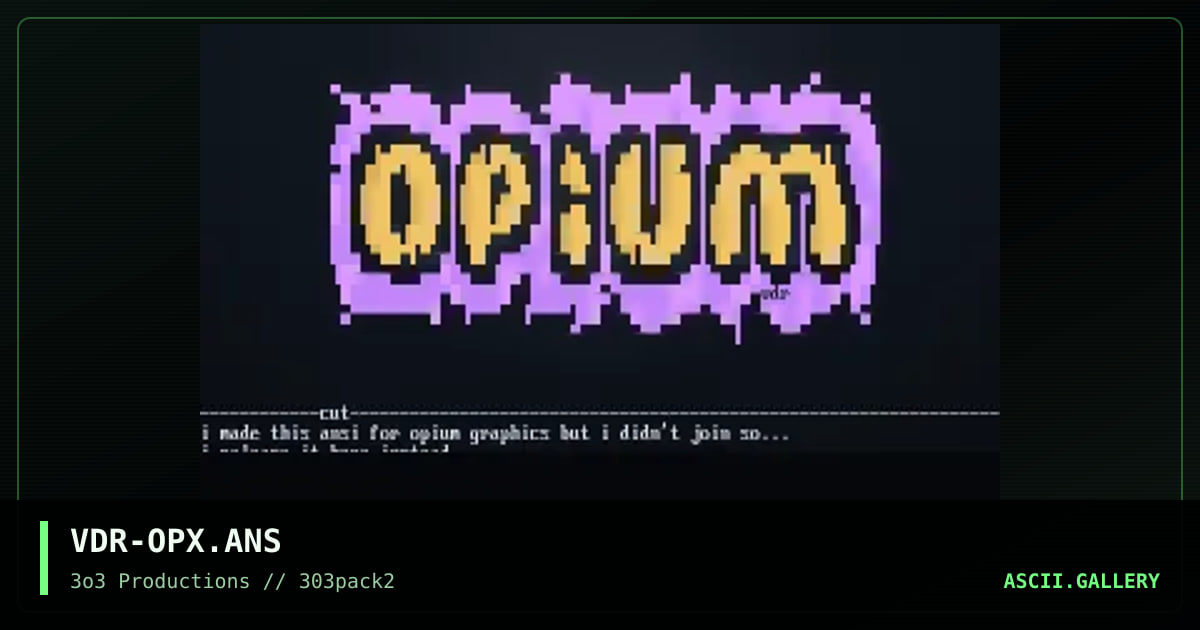 opium logo, by vader-sweden, 1997
