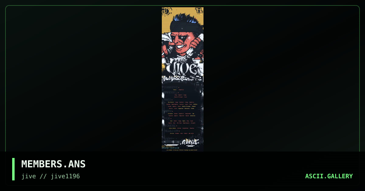 The JiVE member list!, by filth, madball, 1996
