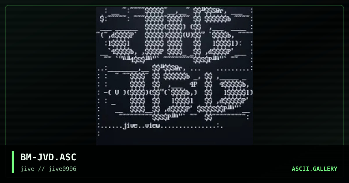 JiVE View file_id.diz, by blazemore, 1996