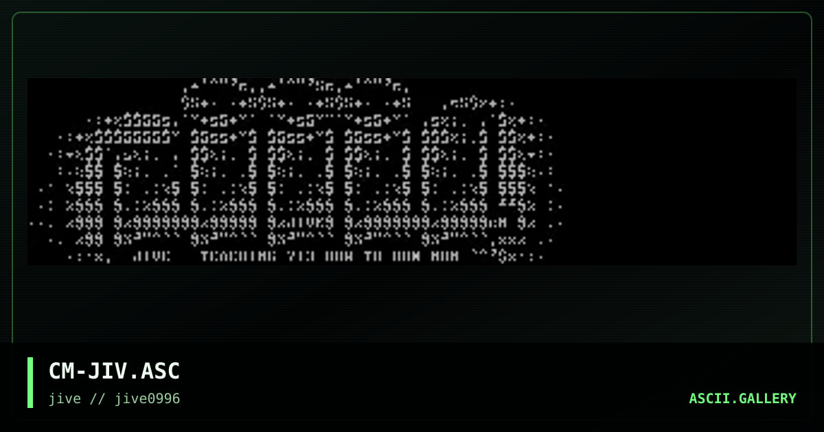 JiVE logo, by computer man, 1996