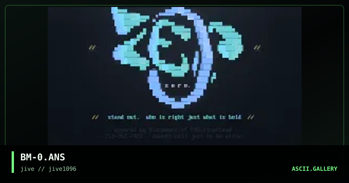 Zero, by blazemore, 1996