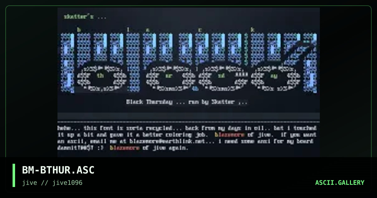 Skatter's Black Thursday, by blazemore, 1996