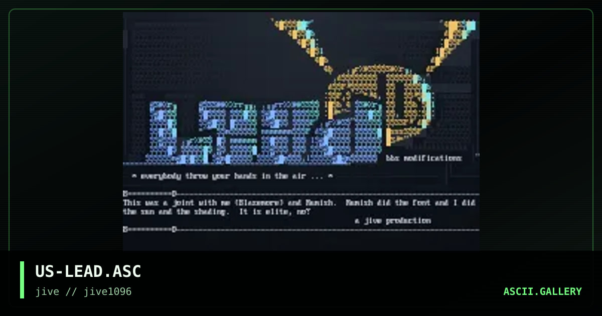 Lead BBS Modifications, by blazemore, rumish, 1996