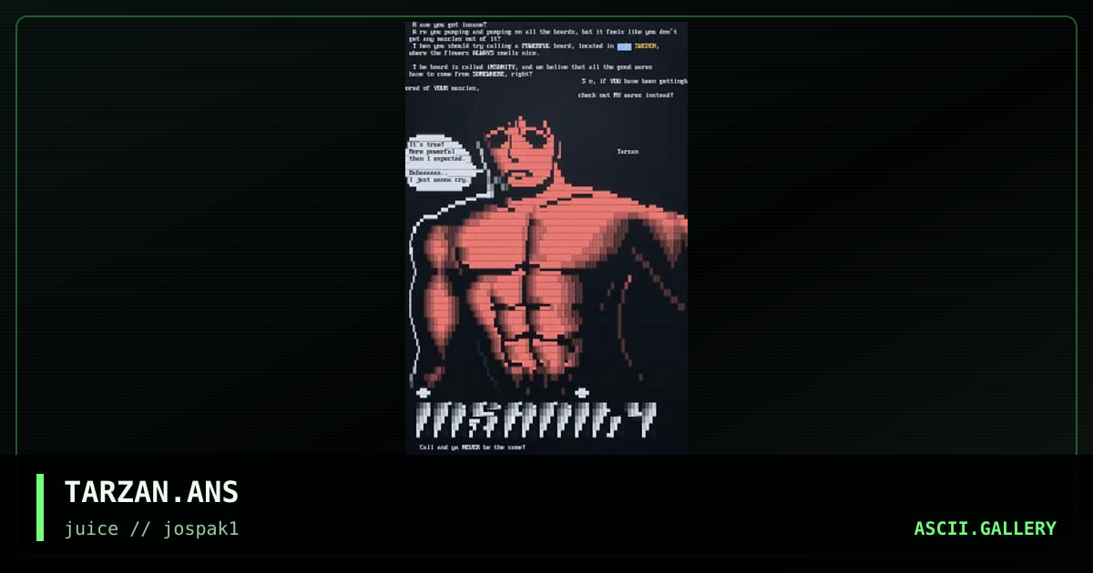 tarzan sux!, by juice, 1995