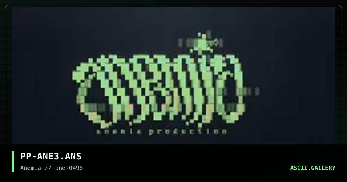 Anemia Promotion, by pixel pusher, 1996