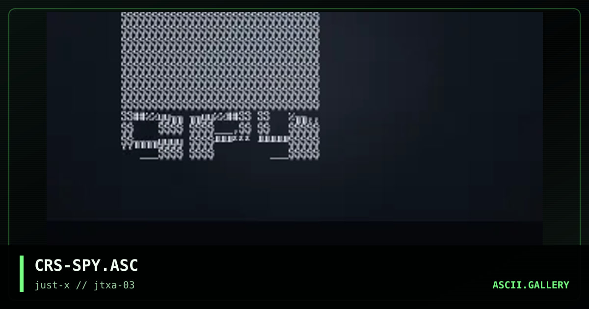 Spy, by crasher, 2000