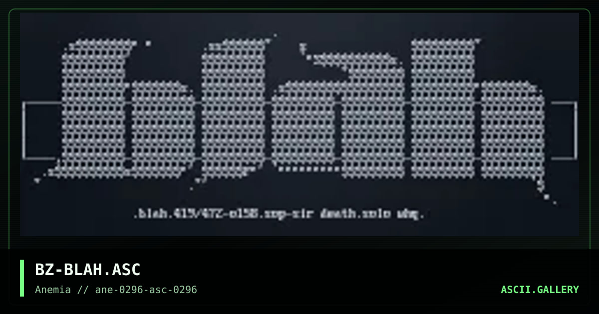 blah! logo, by blatz, 1996
