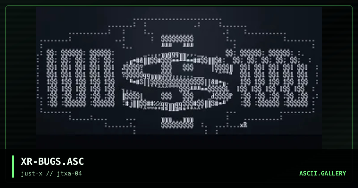 100 bugs, by xrip, 2001