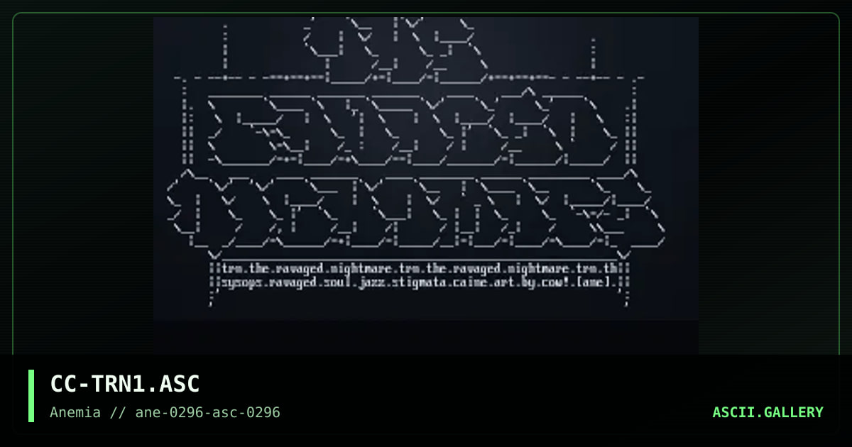 The Ravaged Nightmare, by corpulent cow, 1996