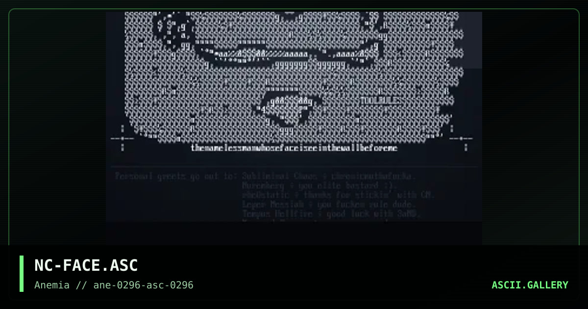 A cool face, by neochronyk, 1996