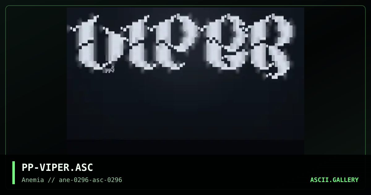 Viper, by pixel pusher, 1996