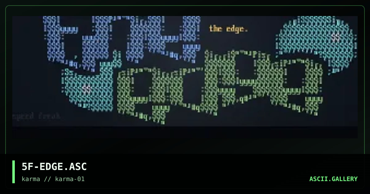 the edge, by speed freak, 1998
