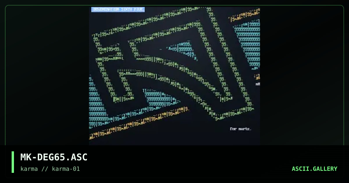 degeneration sixty five, by mankind, 1998