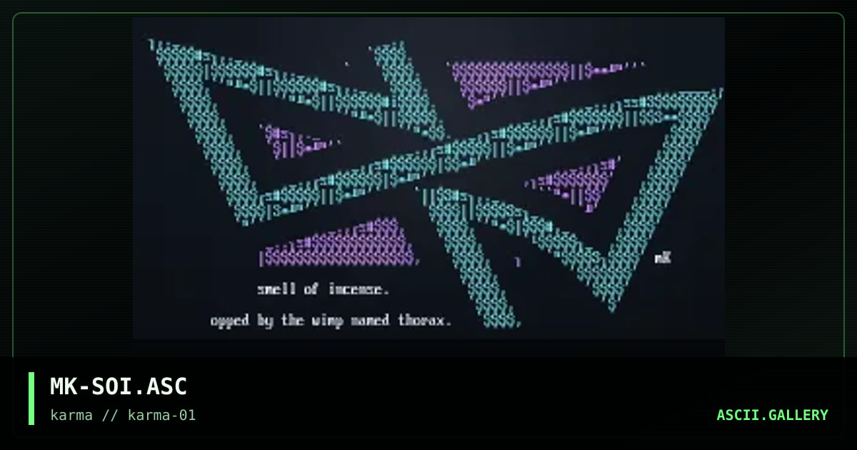 smell of incense, by mankind, 1998