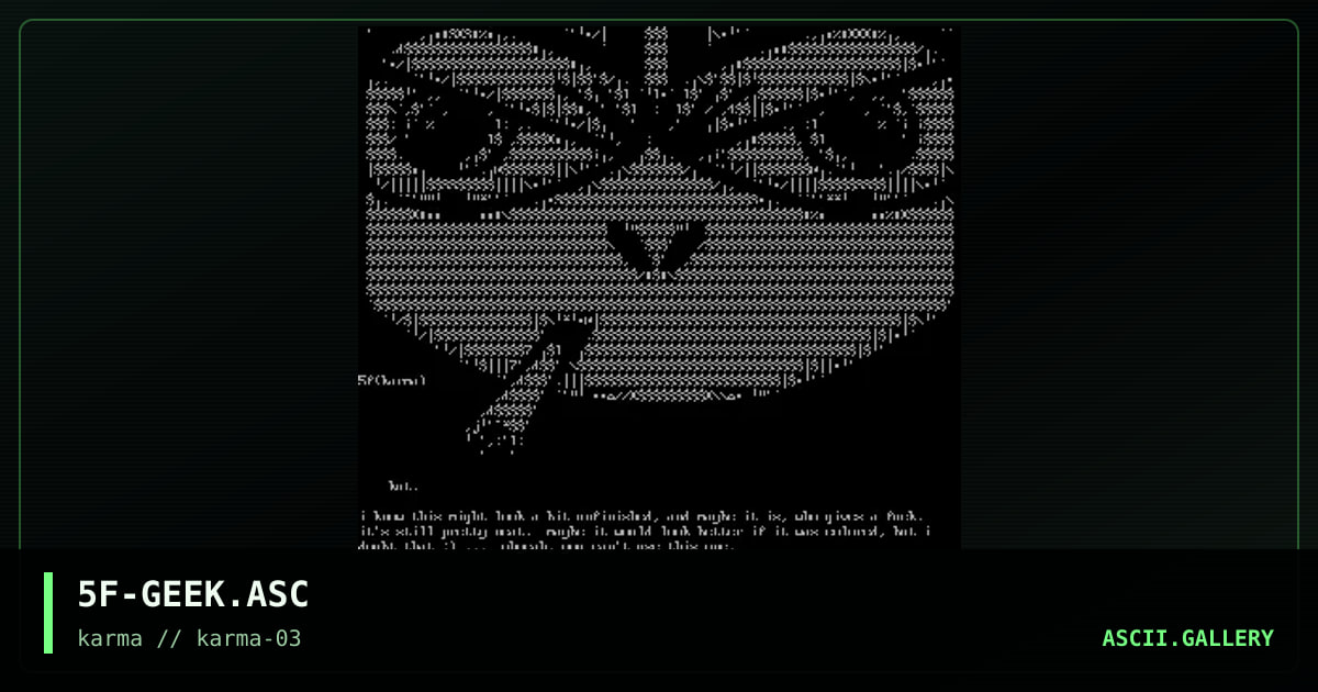 5F-GEEK.ASC, by speed freak, 1998