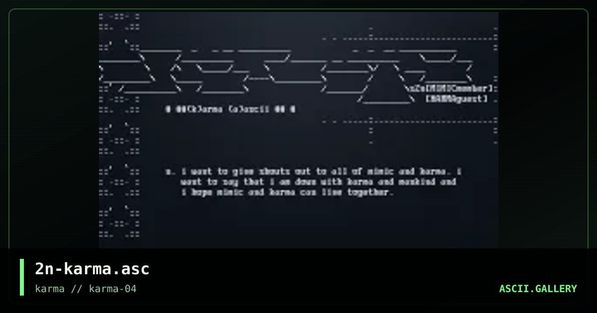 2n-karma.asc, by serial toon, 1998