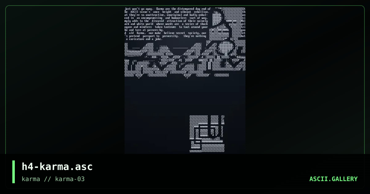 h4-karma.asc, by haji, 1998