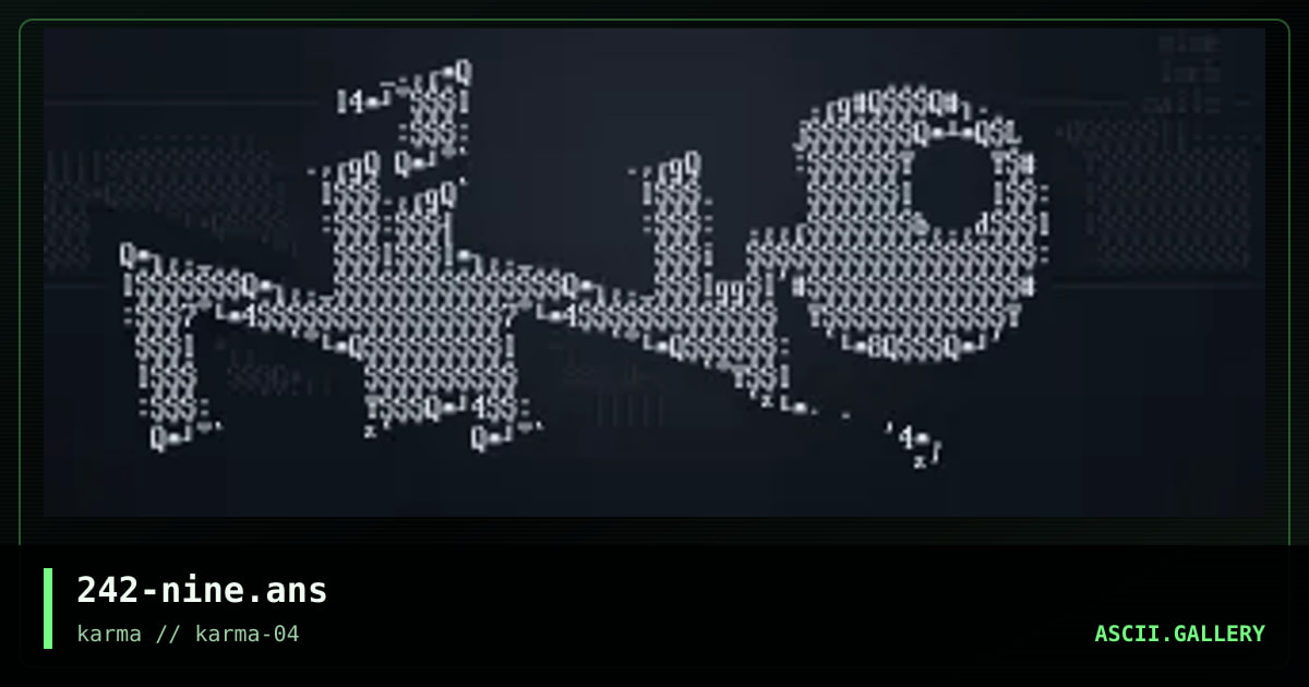 242-nine.ans, by metal militia, 1998