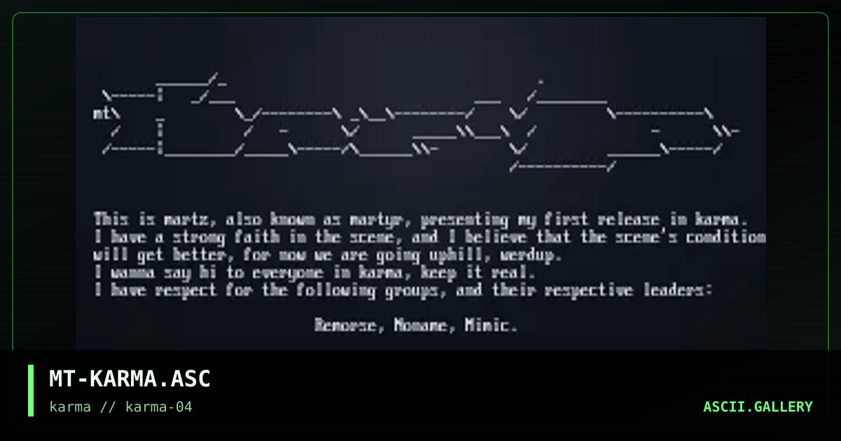 MT-KARMA.ASC, by martyr, 1998