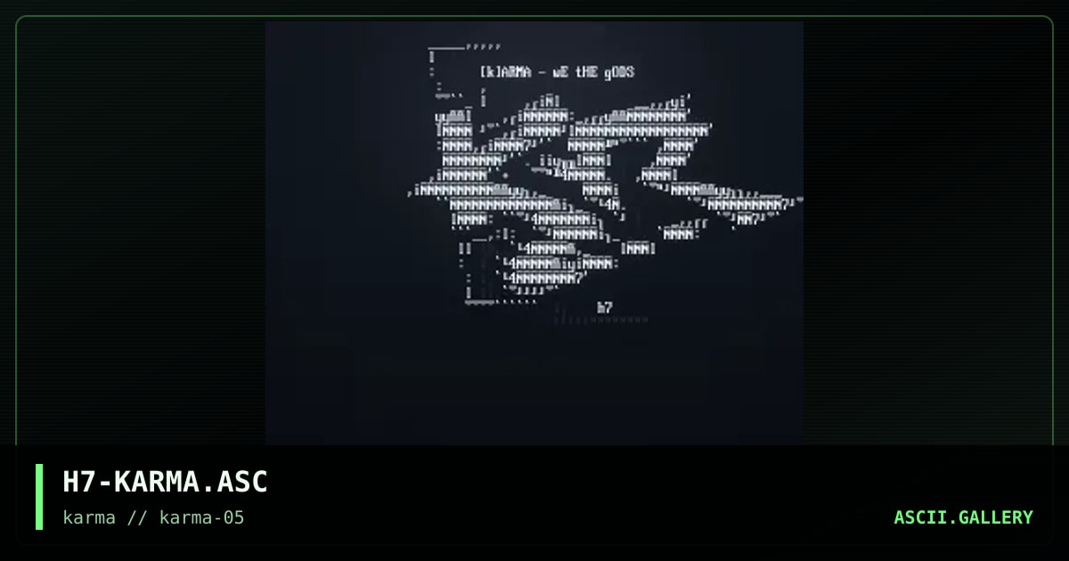 H7-KARMA.ASC, by h7, 1998